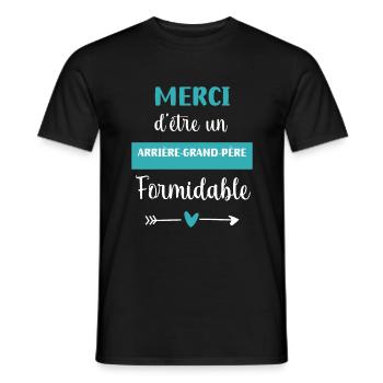 Thank you great-grandfather terrific - Men's T-Shirt - black - Front - AI Model Male 178 light (178cm)