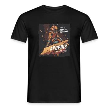 Apophis 13.04.2029 / Interstellares Objekt 99942 - Männer T-Shirt - Schwarz - Vorne - AI Model Male 178 light (178cm)