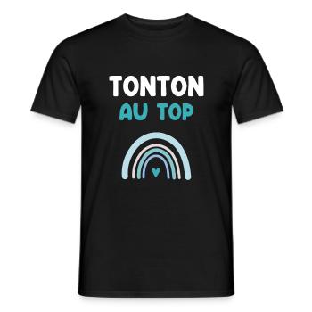 Onkel an der Spitze Regenbogen Onkel Geschenk - Männer T-Shirt - Schwarz - Vorne - AI Model Male 178 light (178cm)