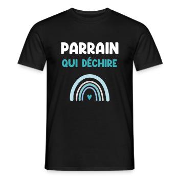 Pate Reißender Regenbogen Pate Geschenk - Männer T-Shirt - Schwarz - Vorne - AI Model Male 178 light (178cm)