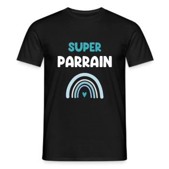 Super Pate Regenbogen Geschenk Pate - Männer T-Shirt - Schwarz - Vorne - AI Model Male 178 light (178cm)