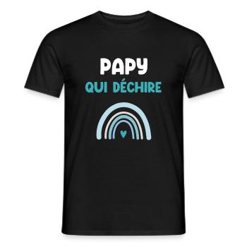 Opa Reißender Regenbogen Opa - Männer T-Shirt - Schwarz - Vorne - AI Model Male 178 light (178cm)