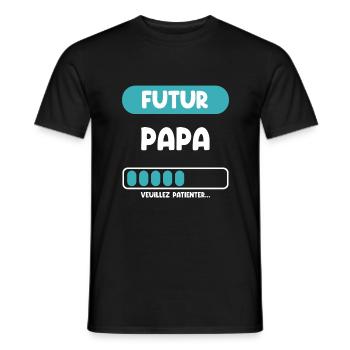 Dad To Be Present Dad Gift Father - Men's T-Shirt - black - Front - AI Model Male 178 light (178cm)