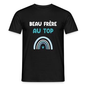 Brother-in-law with rainbow top - Men's T-Shirt - black - Front - AI Model Male 178 light (178cm)