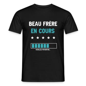 beau frère en cours futur beau frère homme - T-shirt homme - noir - Devant - AI Model Male 178 light (178cm)