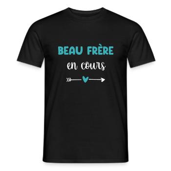 Brother-in-law in progress heart - Men's T-Shirt - black - Front - AI Model Male 178 light (178cm)
