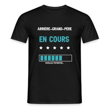 arrière-grand-père en cours futur homme - T-shirt homme - noir - Devant - AI Model Male 178 light (178cm)