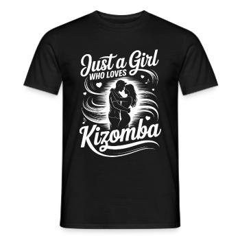 Juste une fille qui aime la Kizomba - T-shirt homme - noir - Devant - AI Model Male 178 light (178cm)