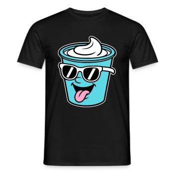 Cups Crème Frech Yoghurt Cream Cream Cream Pudding - Men's T-Shirt - black - Front - AI Model Male 178 light (178cm)
