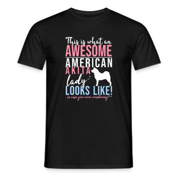 Ehrfürchtige AA Lady - Männer T-Shirt - Schwarz - Vorne - AI Model Male 178 light (178cm)
