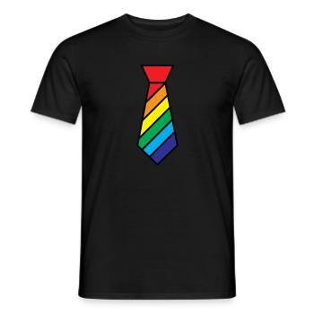 Gay Tie Gay Pride Gay Shirt LGBT Gay Marriage - Männer T-Shirt - Schwarz - Vorne - AI Model Male 178 light (178cm)