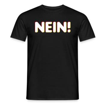 Nein Graphic - Men's T-Shirt - black - Front - AI Model Male 178 light (178cm)