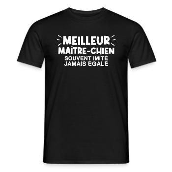 maitre-chien le seul le vrai - T-shirt homme - noir - Devant - AI Model Male 178 light (178cm)
