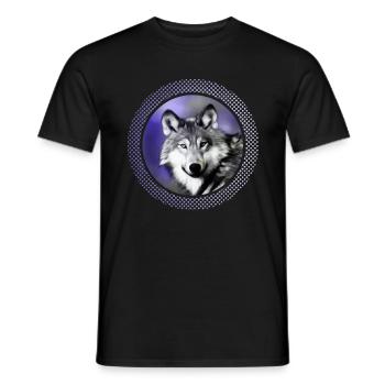 Wolf - Männer T-Shirt - Schwarz - Vorne - AI Model Male 178 light (178cm)