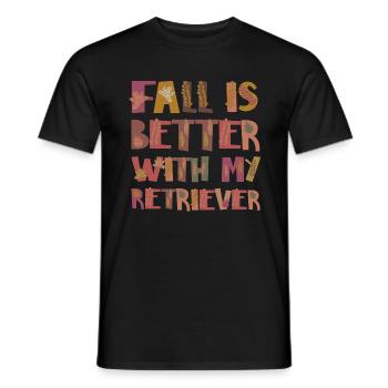 Thankful for my Retriever Hund Herbst Dankbarkeit - Männer T-Shirt - Schwarz - Vorne - AI Model Male 178 light (178cm)