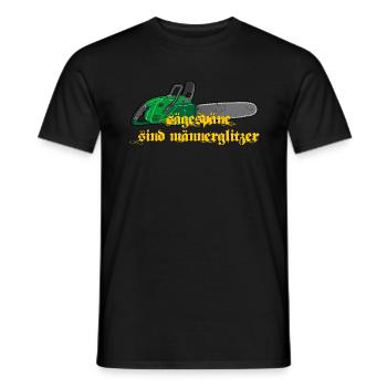 Sägespäne ist Männerglitzer - Männer T-Shirt - Schwarz - Vorne - AI Model Male 178 light (178cm)