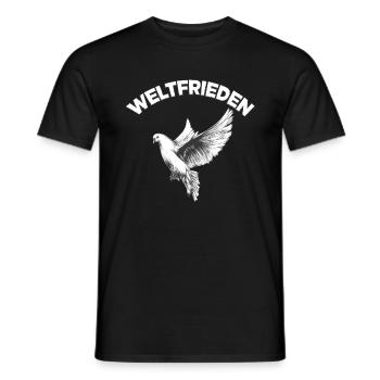 Paix dans le monde / Colombe de la Paix / Peace - T-shirt homme - noir - Devant - AI Model Male 178 light (178cm)