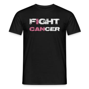 Fight cancer. Breast cancer awareness. - Men's T-Shirt - black - Front - AI Model Male 178 light (178cm)