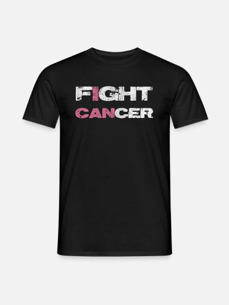 Fight cancer. Breast cancer awareness. - Men's T-Shirt - black