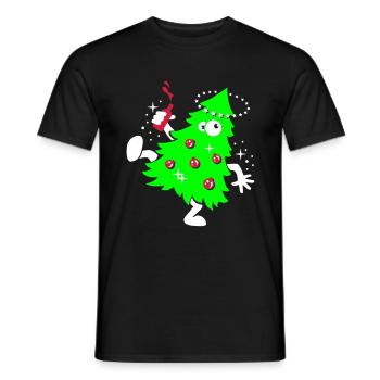 Beschwipste Weihnachten - Männer T-Shirt - Schwarz - Vorne - AI Model Male 178 light (178cm)