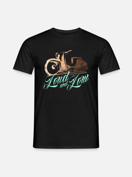 Ostmoped KR51 vintage Kupfer Edition Design DDR - Männer T-Shirt - Schwarz