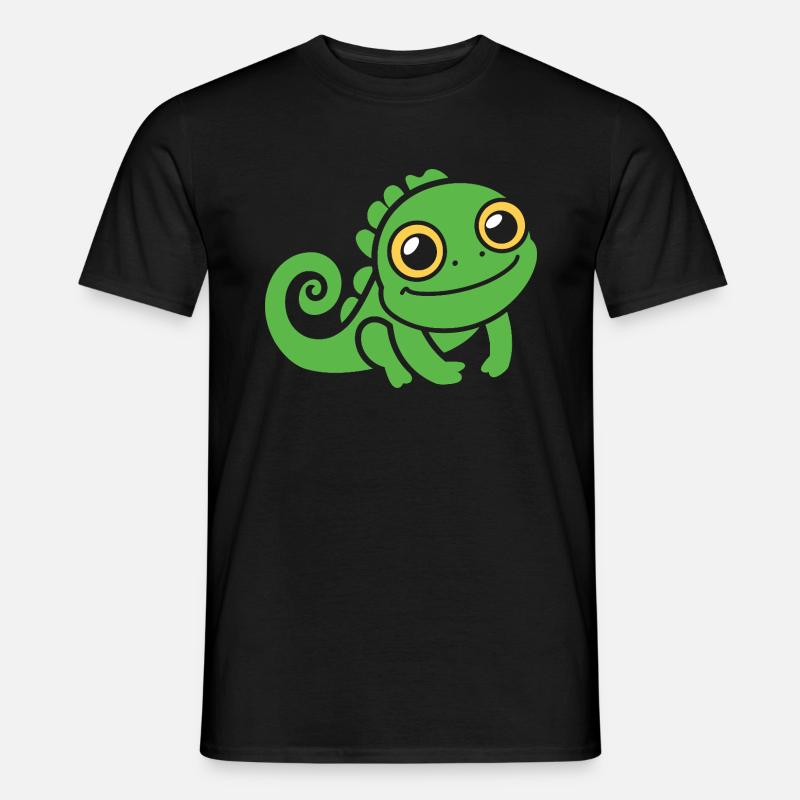 Chamäleon - Männer T-Shirt - Schwarz