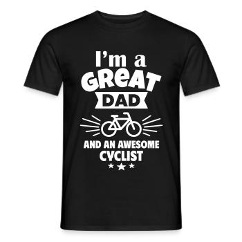 Je suis un bon père et un cycliste fort - T-shirt homme - noir - Devant - AI Model Male 178 light (178cm)