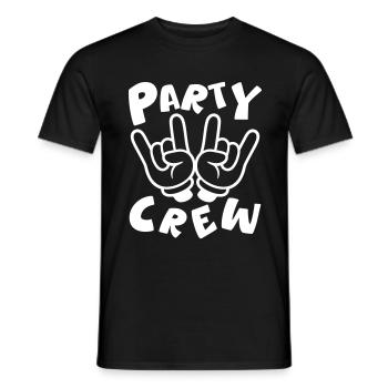 Party Crew Hand Lustig - Männer T-Shirt - Schwarz - Vorne - AI Model Male 178 light (178cm)