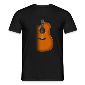 Acoustic Guitar Musician Music Guitarist Gift - Men's T-Shirt - black - Front - AI Model Male 178 light (178cm)