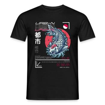 Japanischer Art Style Koi Fisch - Männer T-Shirt - Schwarz - Vorne - AI Model Male 178 light (178cm)