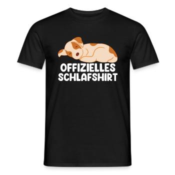 Offizielles Schlafshirt Schlafender Hund - Männer T-Shirt - Schwarz - Vorne - AI Model Male 178 light (178cm)