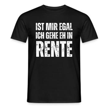 Ruhestand Humor - "Mir egal, ich gehe in Rente" - Männer T-Shirt - Schwarz - Vorne - AI Model Male 178 light (178cm)
