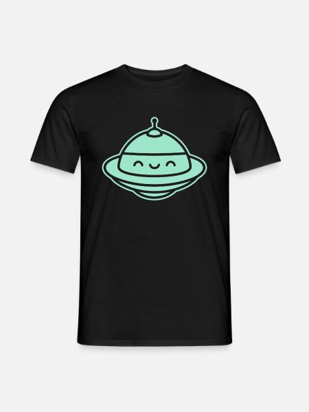 flying saucer - Men's T-Shirt - black