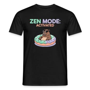 Zen Mode Activated - Relaxed Capybara - Men's T-Shirt - black - Front - AI Model Male 178 light (178cm)