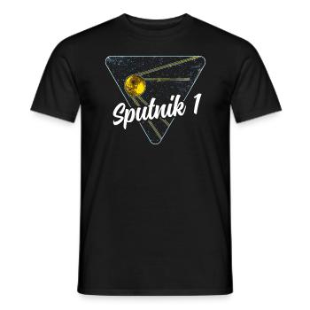 Sputnik 1 Satellit - Männer T-Shirt - Schwarz - Vorne - AI Model Male 178 light (178cm)