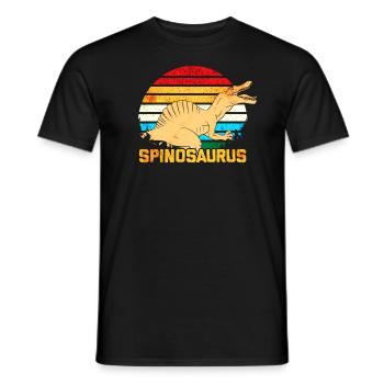 Spinosaurus Dinosaur - Men's T-Shirt - black - Front - AI Model Male 178 light (178cm)