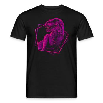 T-Rex Tyrannosaurus Dinosaure - T-shirt homme - noir - Devant - AI Model Male 178 light (178cm)