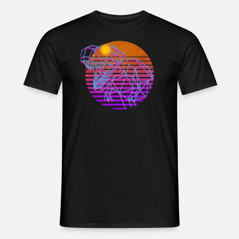 T-Rex Dinosaurier - Männer T-Shirt - Schwarz
