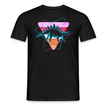 Stegosaurus Dinosaurier - Männer T-Shirt - Schwarz - Vorne - AI Model Male 178 light (178cm)