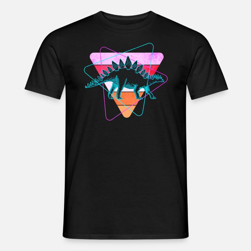 Stegosaurus Dinosaurier - Männer T-Shirt - Schwarz