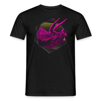Tricératops Dinosaures - T-shirt homme - noir - Devant - AI Model Male 178 light (178cm)
