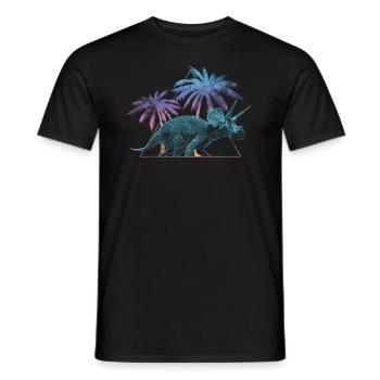Dinosaure Triceratops - T-shirt homme - noir - Devant - AI Model Male 178 light (178cm)
