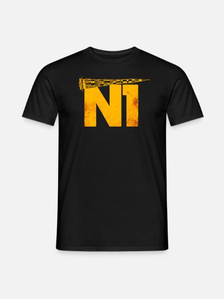 N1 Sowjetunion Mond Rakete - Männer T-Shirt - Schwarz