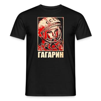 Juri Gagarin - Kosmonaut - Männer T-Shirt - Schwarz - Vorne - AI Model Male 178 light (178cm)