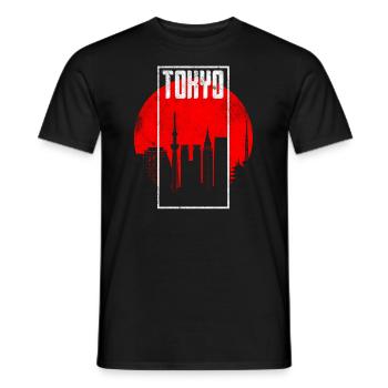 Tokio Japan Skyline - Männer T-Shirt - Schwarz - Vorne - AI Model Male 178 light (178cm)