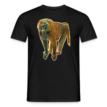 Pavian - Männer T-Shirt - Schwarz - Vorne - AI Model Male 178 light (178cm)