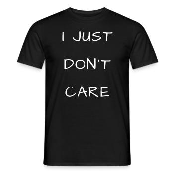 I just don't care - Men's T-Shirt - black - Front - AI Model Male 178 light (178cm)