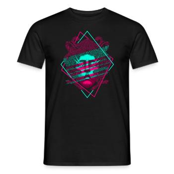 Méduse Vaporwave Mythologie grecque - T-shirt homme - noir - Devant - AI Model Male 178 light (178cm)