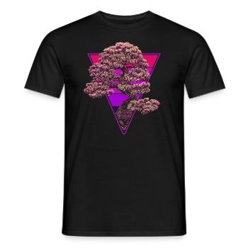 Bunter Bonsai Baum - Männer T-Shirt - Schwarz - Vorne - AI Model Male 178 light (178cm)