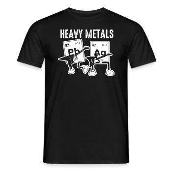 Schwere Metalle - Lustiger Chemie Spruch - Männer T-Shirt - Schwarz - Vorne - AI Model Male 178 light (178cm)